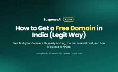 Free domain in India guide: how to get a free .in or .com domain with yearly hosting