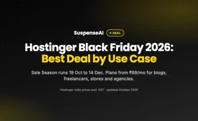 Hostinger Black Friday India 2026 best deal by use case, plans from ₹69 per month